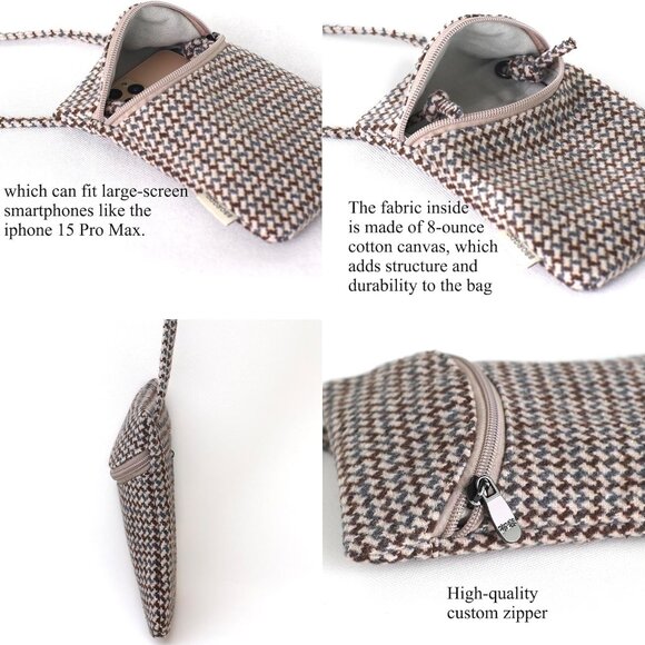 Small Crossbody Women Cell Phone Purse Wallet Bag With Shoulder Strap - Picture 5 of 6